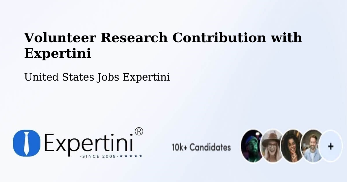 Volunteer Research Contribution Program – Foster - United States Jobs Expertini